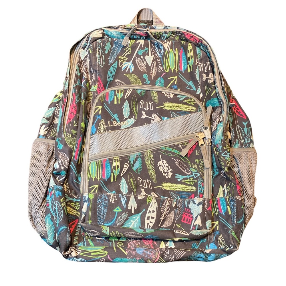 LL Bean School Camping Backpack 4 Compartment